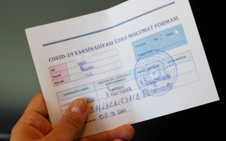 Saxta COVID-19 pasportu təşkil edənlər müəyyən edilib