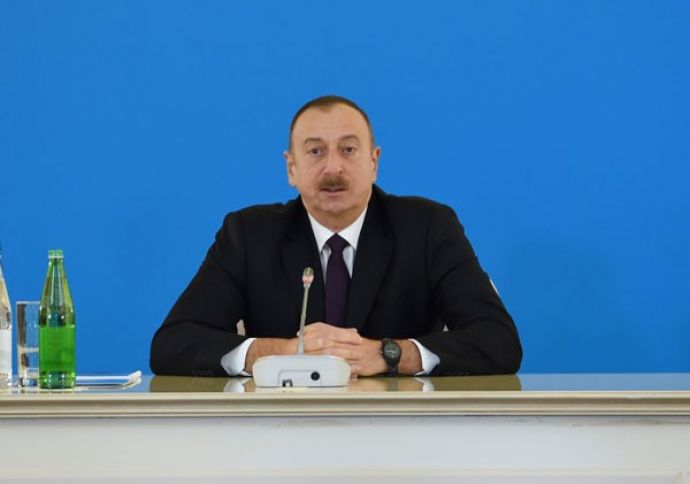 İlham Əliyev Şirvan şəhərinə səfərə gəlib