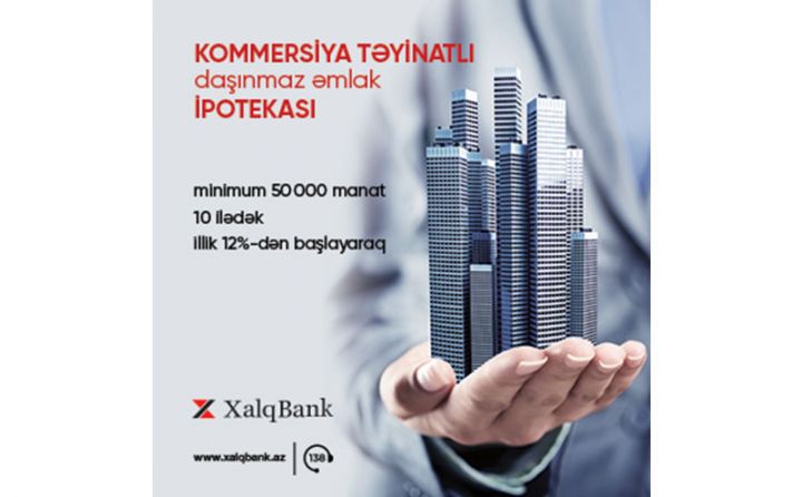 Xalq Bankdan kommersiya təyinatlı ipoteka krediti - ŞƏRTLƏR